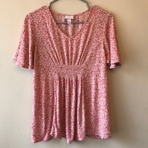 Isabel Maternity pink floral blouse